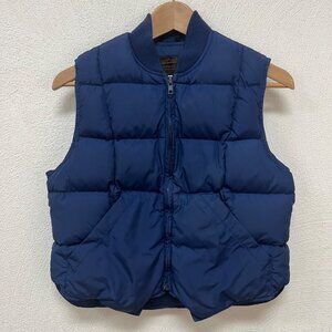 Vintage Eddie Bauer Women's Premium Quality Goose Down Blue Puffer Vest Sz M